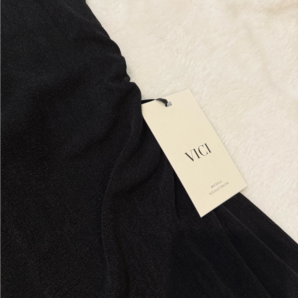 🖤 VICI Black Open-Back Midi Dress 🖤 Sz Small NWT - Picture 3 of 6